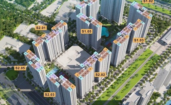 Giá bán chung cư thuộc khu đô thị VINHOMES SMART CITY